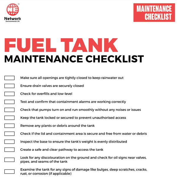 Fuel Tank Maintenance Checklist